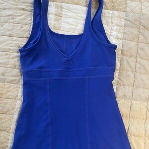 Blue Fitted Tank with Bra